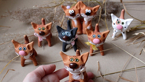 Подвесные куклы и керамические фигурки ручной лепки от Сойко Надежды