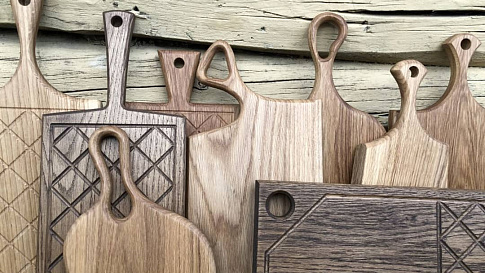 Кухонные аксессуары из дерева и мебель ручной работы от Дмитрия Дранчука на выставке-ярмарке "Чароўны Млын"