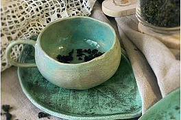 Чайные пары из керамики от мастеров новогоднего Млына